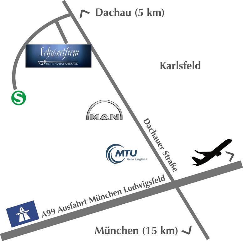 Hotel Schwertfirm Karlsfeld Zewnętrze zdjęcie